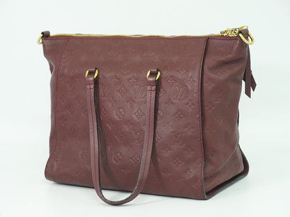 Louis Vuitton Lumineuse Handbag Monogram Empreinte Leather, BURGUNDY, LEATHER, Handbag