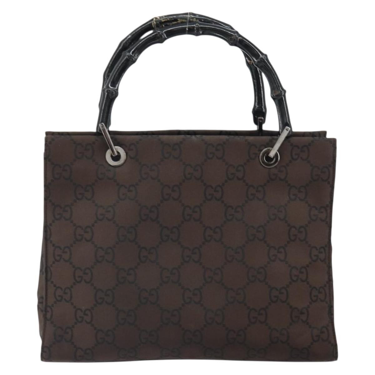 Gucci Bamboo tote bag Canvas, BROWN, CANVAS, Tote bag