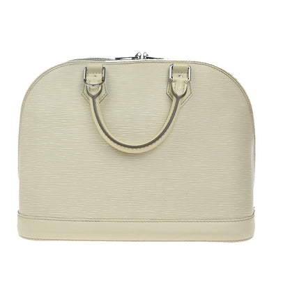 Louis Vuitton Alma Handbag Epi Leather, WHITE, LEATHER, Handbag