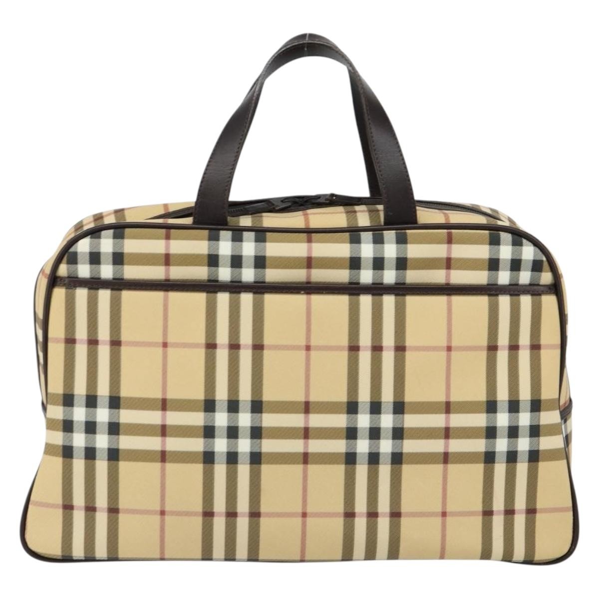 Burberry Nova Handbag Canvas, BEIGE, PVC, Handbag