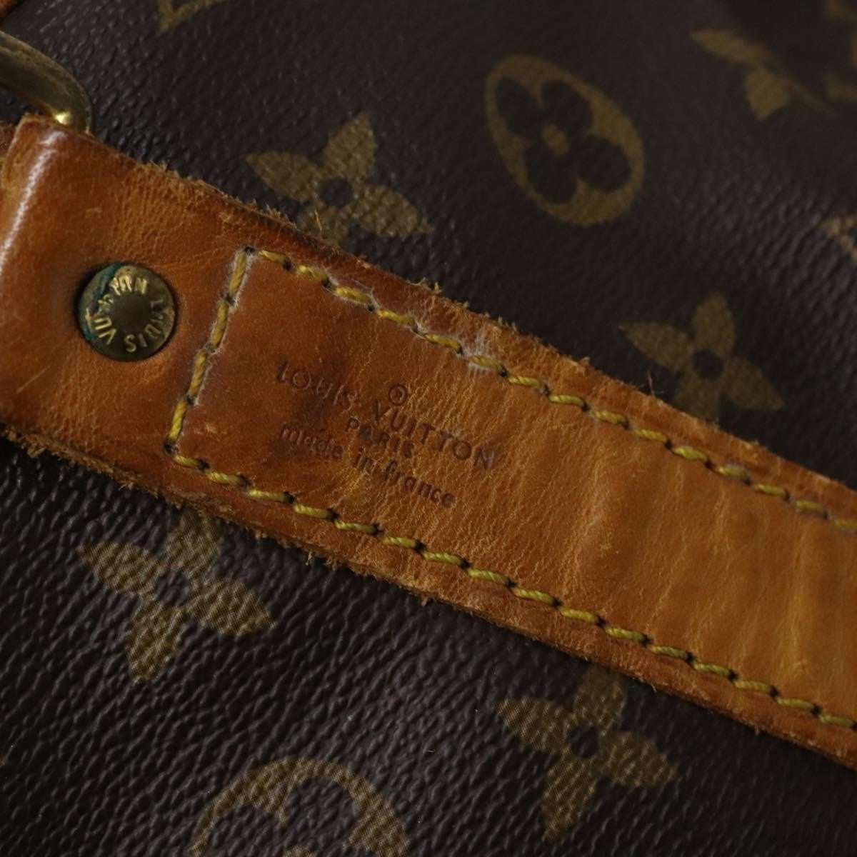 Louis Vuitton Keepall Bandouliere Bag Monogram Canvas, BROWN, CANVAS, Travel bag