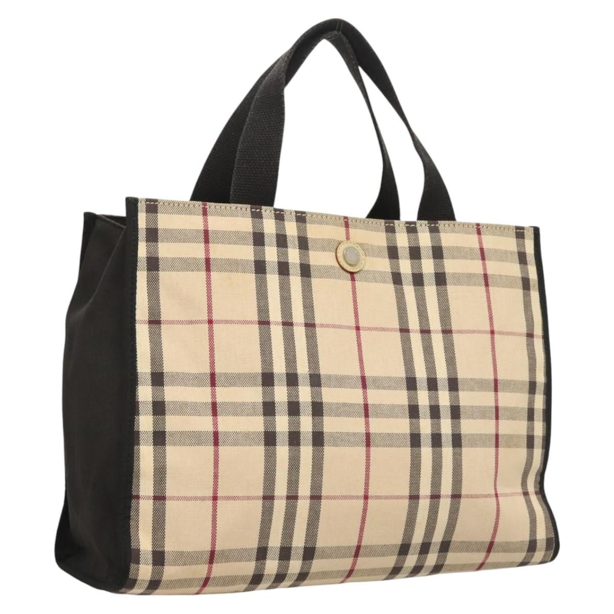 Burberry Nova Check Tote canvas check pattern, BEIGE, CANVAS, Tote bag