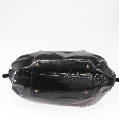 Salvatore Ferragamo Gancini Tote Patent leather, BLACK, PATENT_LEATHER, Tote bag