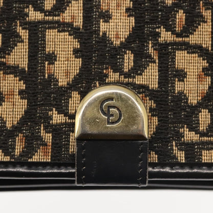 Christian Dior Vintage Trotter Shoulder Bag Canvas, NAVY, CANVAS, Shoulder bag