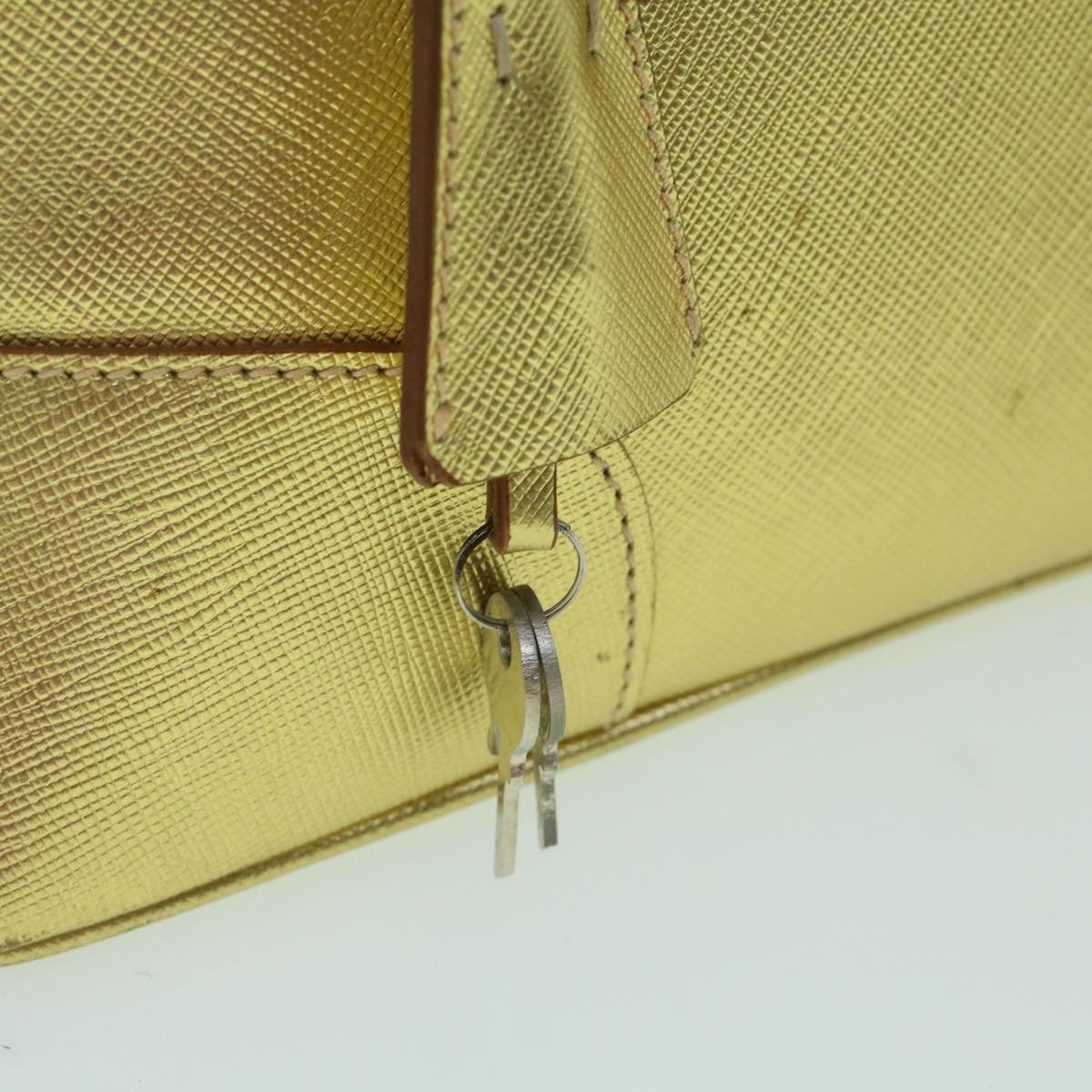 Prada Promenade Bag Saffiano Leather, GOLD, LEATHER, Handbag