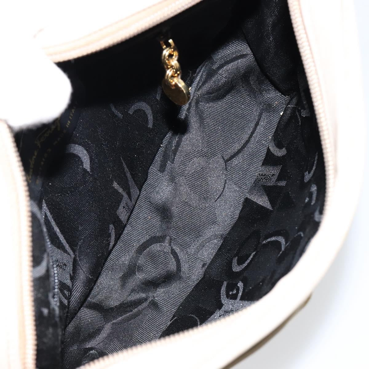 Salvatore Ferragamo Vala Shoulder Bag Suede, BEIGE, SUEDE, Shoulder bag