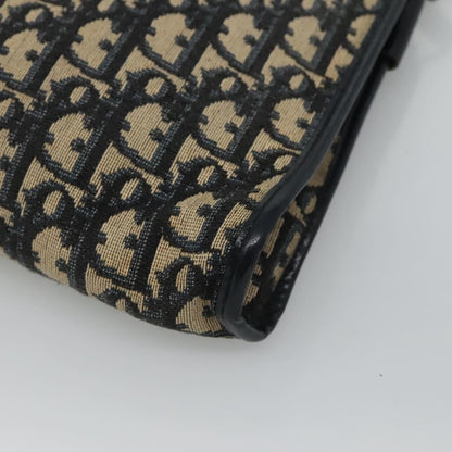 Christian Dior Vintage Trotter Shoulder Bag Canvas, NAVY, CANVAS, Shoulder bag