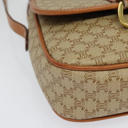 Celine Vintage Macadam Shoulder Bag Canvas, BEIGE, CANVAS, Shoulder bag