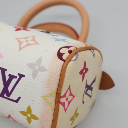 Louis Vuitton Speedy Mini HL Handbag Monogram Multicolor, WHITE, CANVAS, Handbag