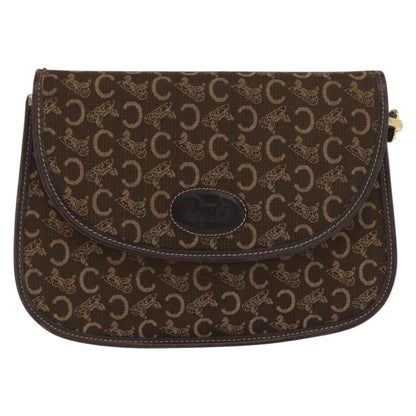 Celine C Sulky Shoulder bag Canvas, BROWN, CANVAS, Shoulder bag