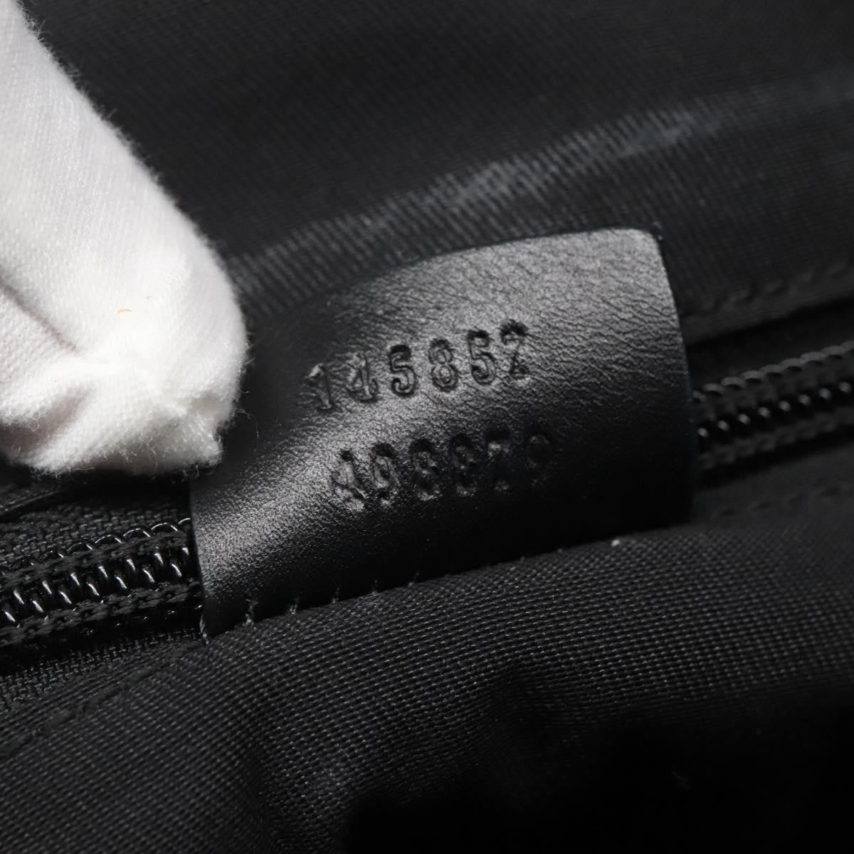 Gucci Zip Messenger Bag GG Canvas with Perforated Leather, BLACK, CANVAS, Shoulder bag