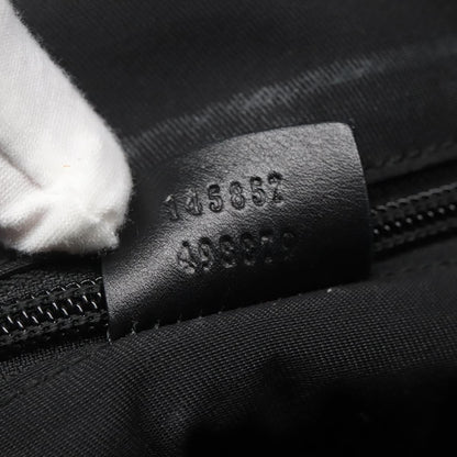 Gucci Zip Messenger Bag GG Canvas with Perforated Leather, BLACK, CANVAS, Shoulder bag