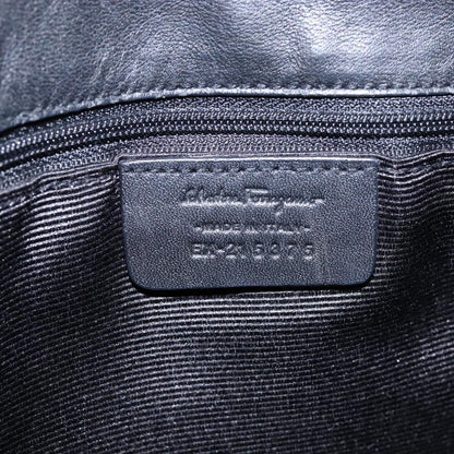 Salvatore Ferragamo Gancini Tote Canvas, BLACK, CANVAS, Tote bag