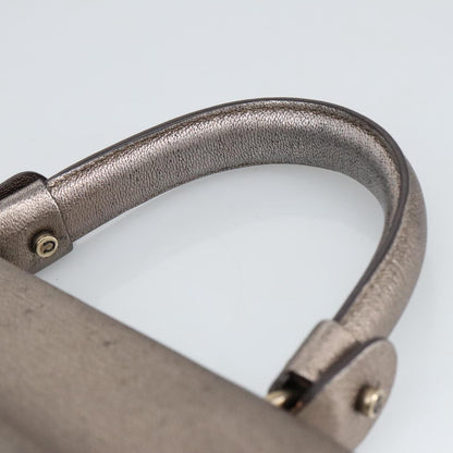 Salvatore Ferragamo Sofia Satchel Leather, SILVER, LEATHER, Handbag