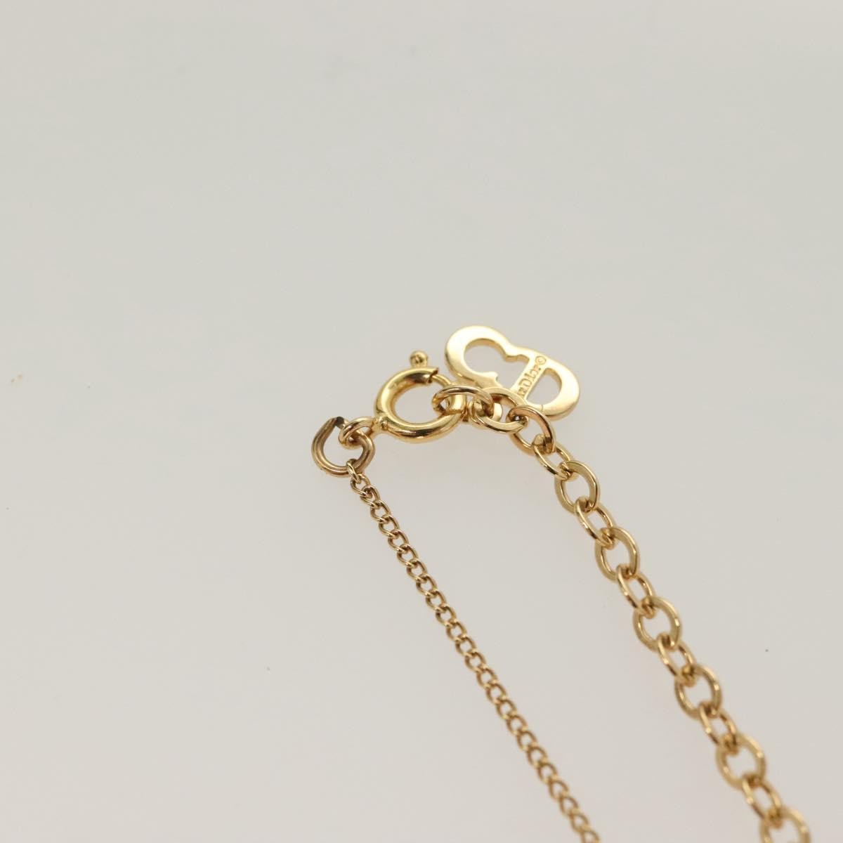 Christian Dior CD Round Pendant Necklace Metal, GOLD, METAL, Necklace