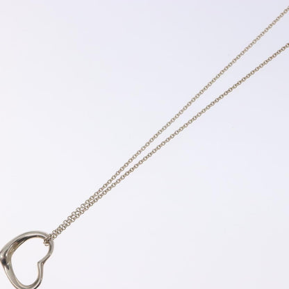 Tiffany & Co. Elsa Peretti Open Heart Pendant Necklace Sterling Silver, SILVER, SILVER, Necklace