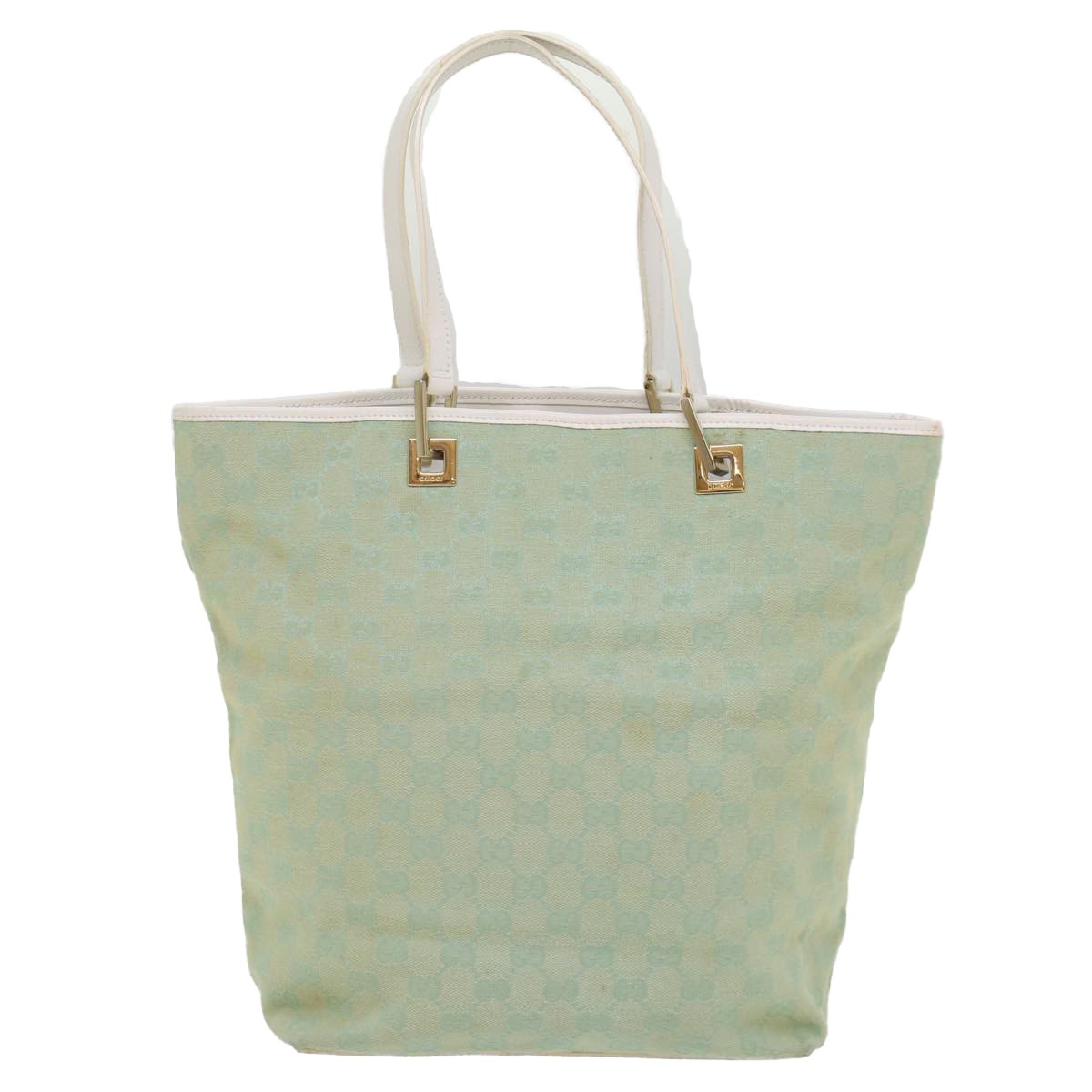Gucci Vintage Bucket Shopping Tote GG Canvas, BLUE, CANVAS, Tote bag