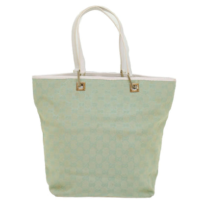 Gucci Vintage Bucket Shopping Tote GG Canvas, BLUE, CANVAS, Tote bag