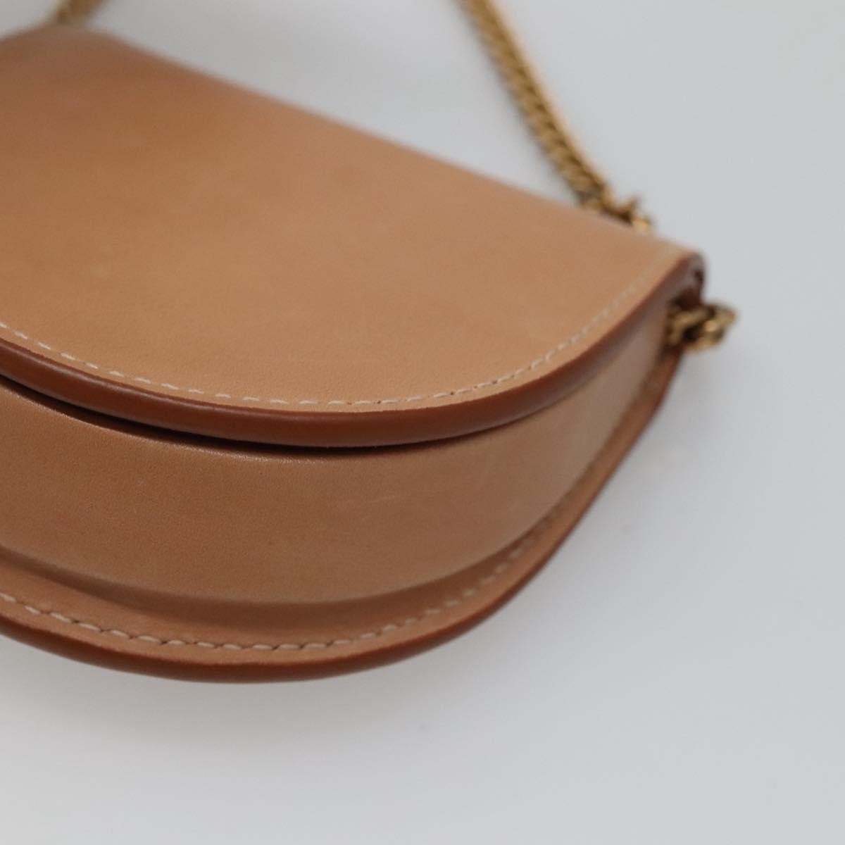 Saint Laurent Le K Chain Crossbody Bag Leather, BEIGE, LEATHER, Crossbody bag