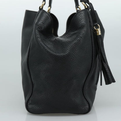 Gucci Soho Shoulder Bag Leather, BLACK, LEATHER, Handbag