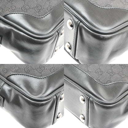 Gucci Vintage Web Briefcase GG Coated Canvas, BLACK, CANVAS, Briefcase