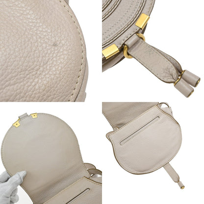 Chloe Marcie Crossbody Bag Leather, BEIGE, LEATHER, Shoulder bag