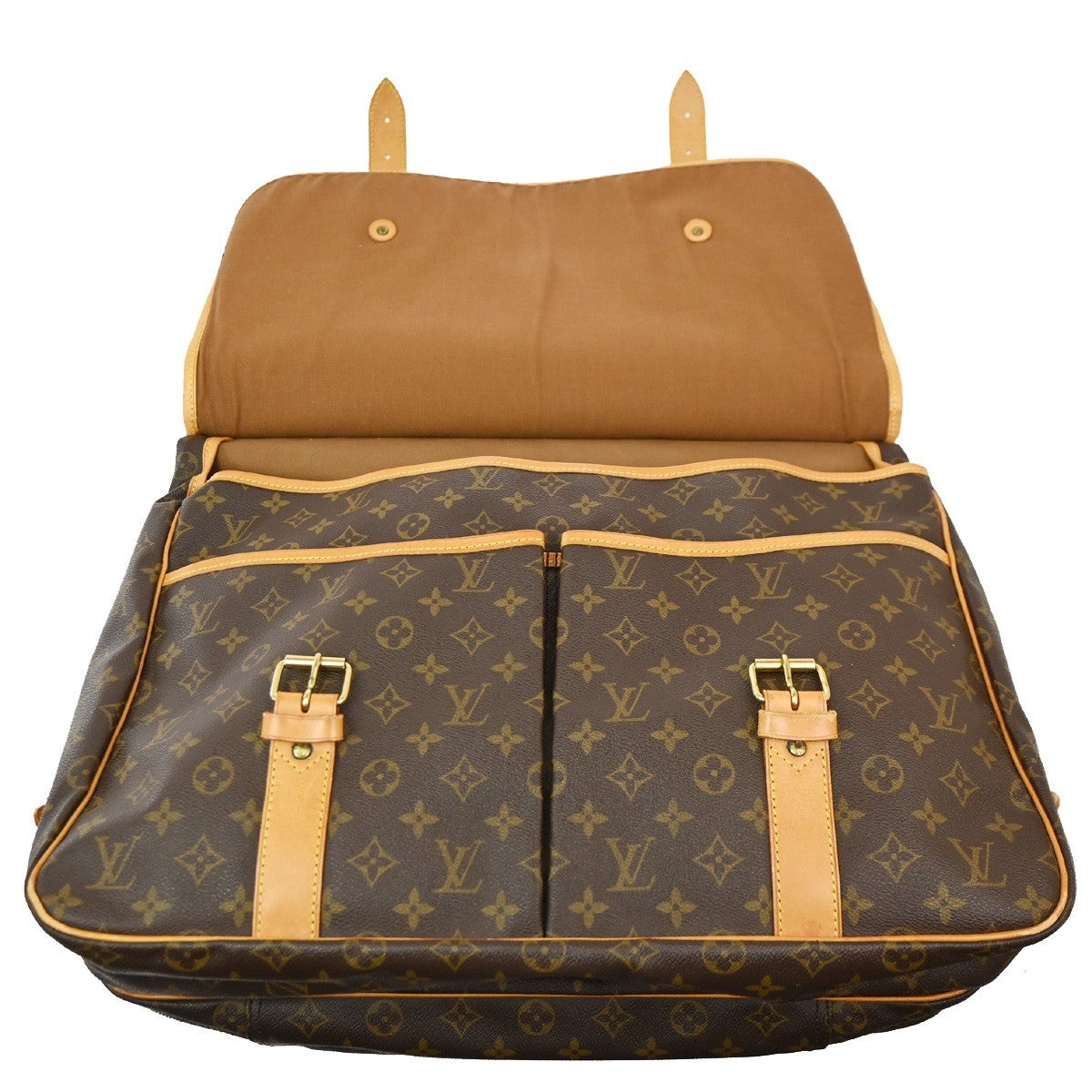 Louis Vuitton Sac Chasse Hunting Bag Monogram Canvas, Brown, Canvas, Travel Bag