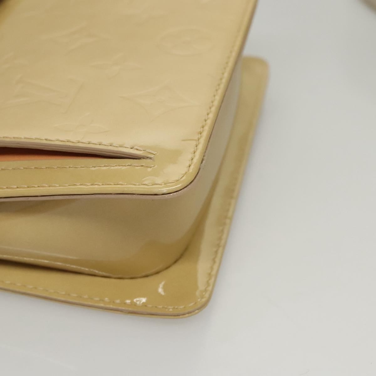Louis Vuitton Mott Handbag Monogram Vernis, Beige, Patent Leather, Clutch