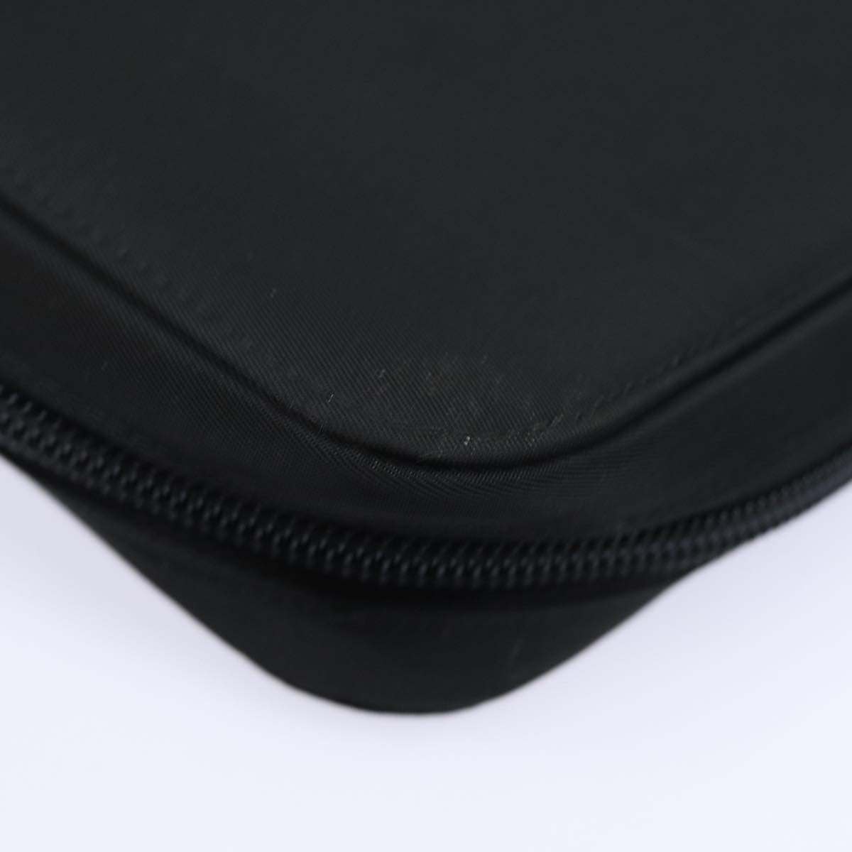Prada MiniDisc pouch Nylon, BLACK, NYLON, Clutche & pouche