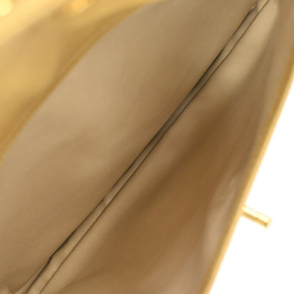 Chanel Vintage CC Front Pocket shoulder Bag Calfskin Leather, BEIGE, CALFSKIN, Shoulder bag