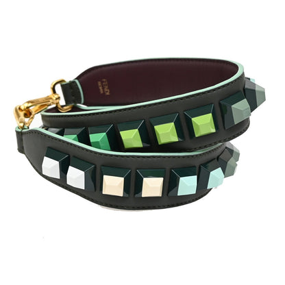 Fendi Mini Strap You Short Shoulder Strap Studded Leather, MULTICOLOUR, LEATHER, Straps