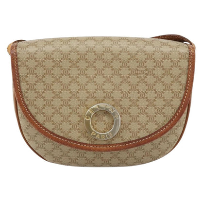 Celine Macadam Shoulder Bag PVC Leather, BEIGE, PVC, Shoulder bag