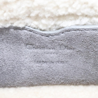 Christian Dior Bobby Flap Bag Shearling and Suede, GRAY, SUEDE, Shoulder bag