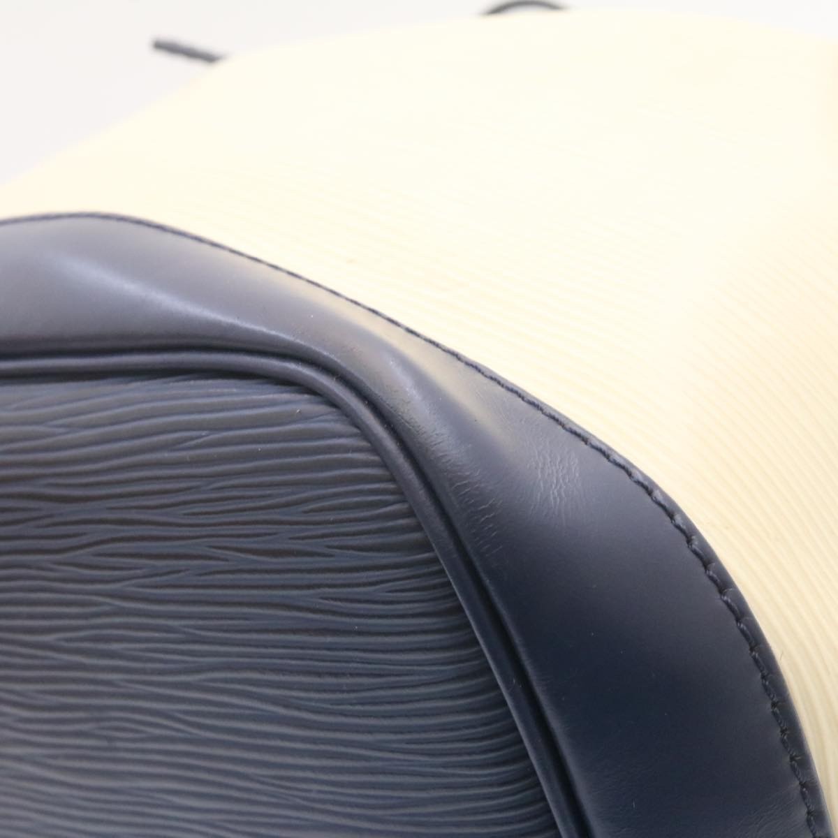 Louis Vuitton Petit Noe Handbag Two Tone Epi Leather, WHITE, LEATHER, Handbag