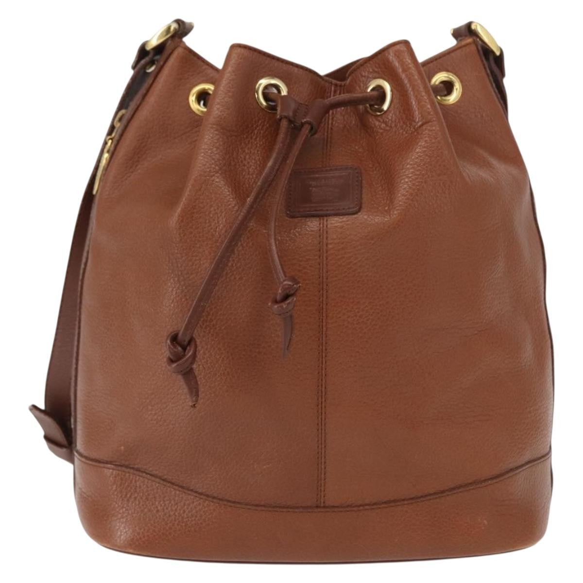 Burberry Vintage Shoulder Bag Leather, BROWN, LEATHER, Shoulder bag