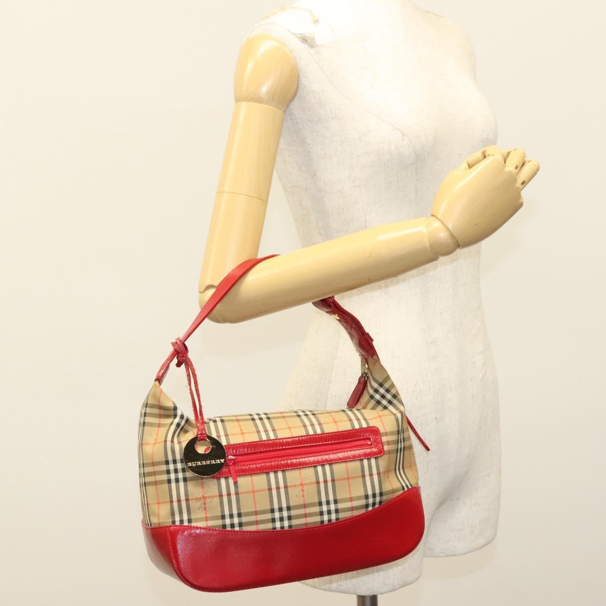 Burberry Nova Check Handbag Nova Check Canvas and leather, BEIGE, CANVAS, Handbag