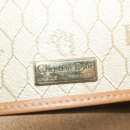 Christian Dior Vintage Honeycomb Shoulder Bag Canvas, BEIGE, CANVAS, Shoulder bag