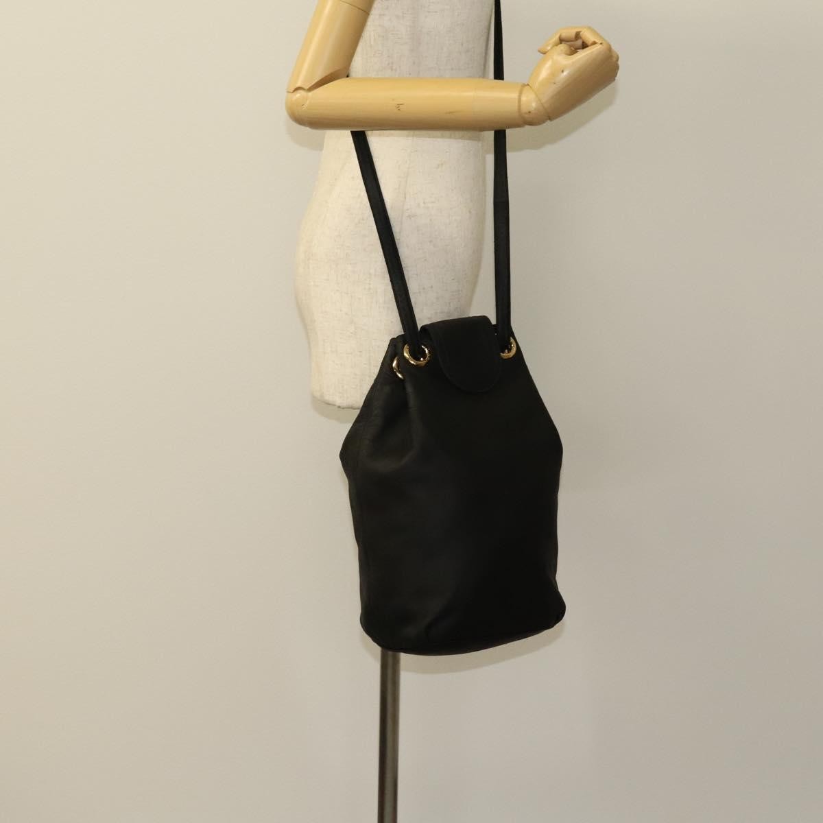 Loewe Vintage Shoulder Bag Leather, BLACK, LEATHER, Shoulder bag