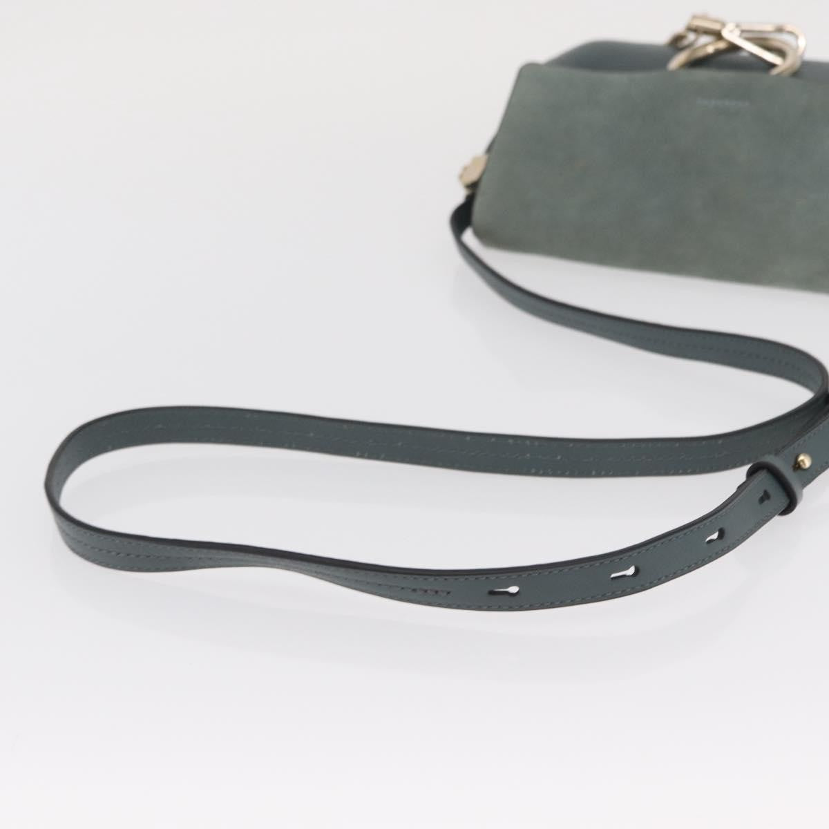 Chloe Faye Shoulder Bag Leather and Suede, GREEN, LEATHER, Shoulder bag