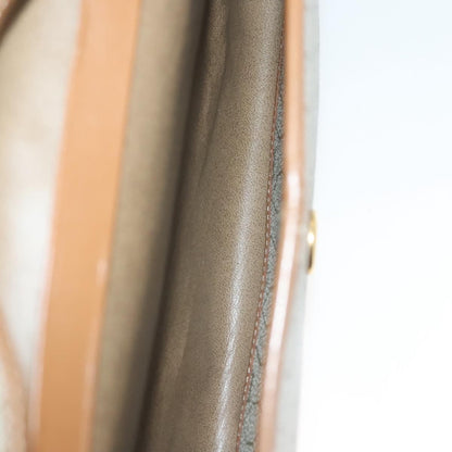 Christian Dior Vintage Honeycomb chain Canvas, BEIGE, CANVAS, Handbag