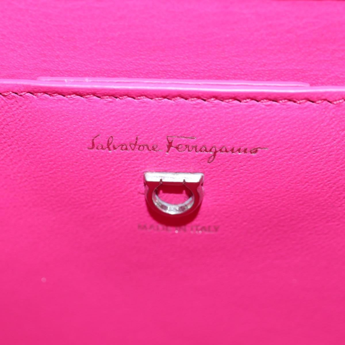 Salvatore Ferragamo Gancini Shoulder Bag Leather, PINK, LEATHER, Shoulder bag