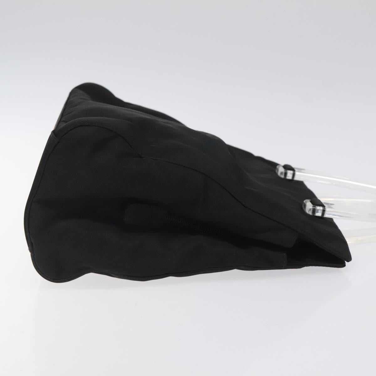 Prada Resin Handle Tote Tessuto, BLACK, NYLON, Tote bag