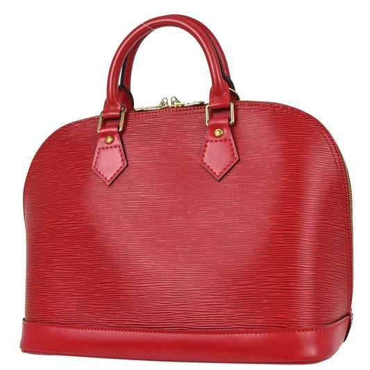 Louis Vuitton Alma Handbag Epi Leather, Red, Leather, Handbag