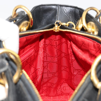 Christian Dior Vintage Lady Dior Bag Cannage Quilt Lambskin, Black, Leather, Handbag