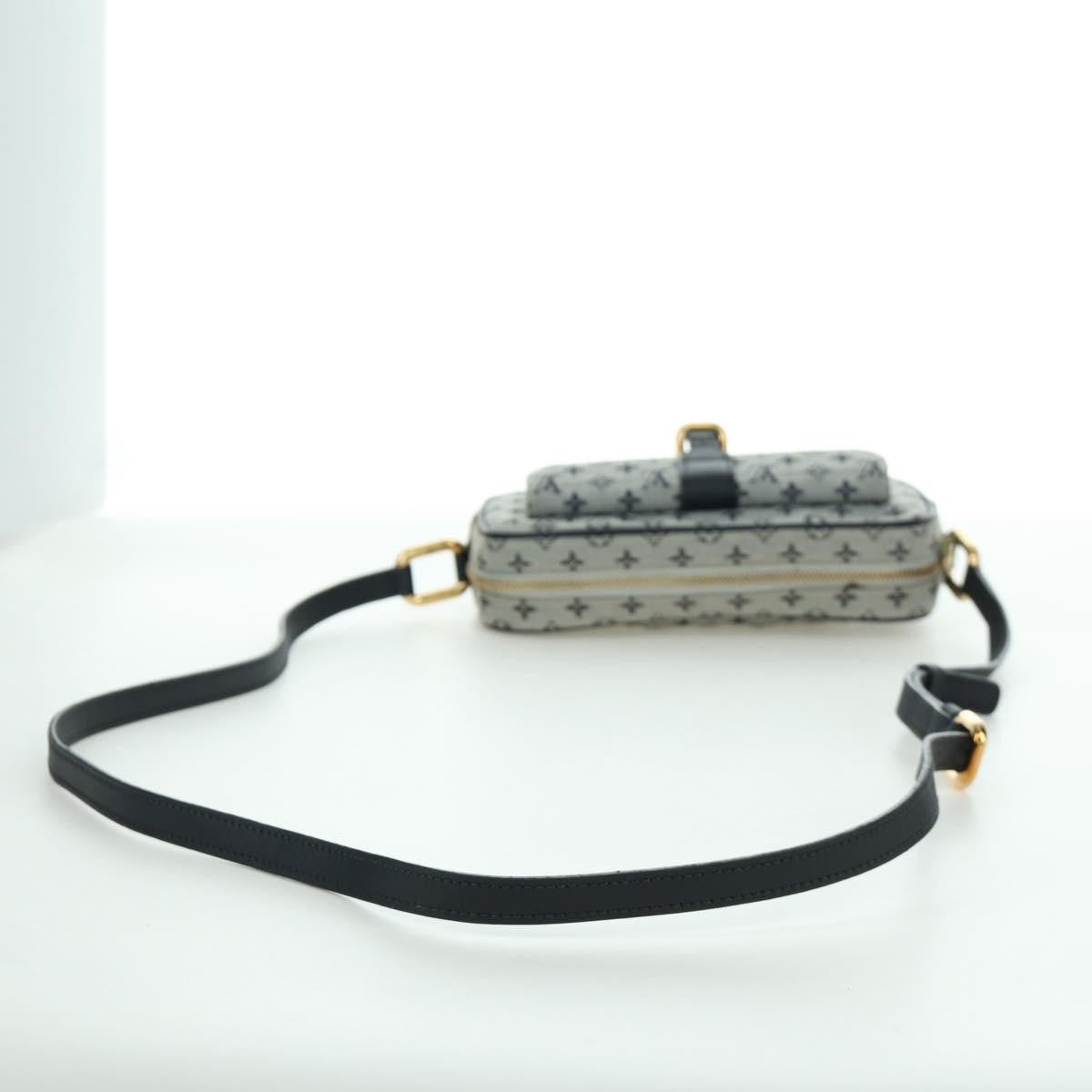 Louis Vuitton Juliette Crossbody Bag Mini Lin, BLUE, CANVAS, Shoulder bag