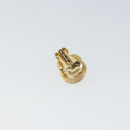 Christian Dior Vintage Round Clip-On Earrings Metal, GOLD, METAL, Earrings