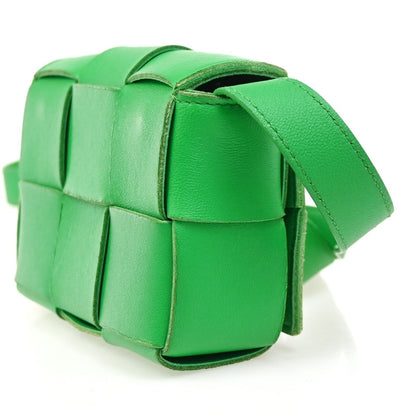 Bottega Veneta Cassette Crossbody Bag Maxi Intrecciato Leather, Green, Leather, Shoulder Bag