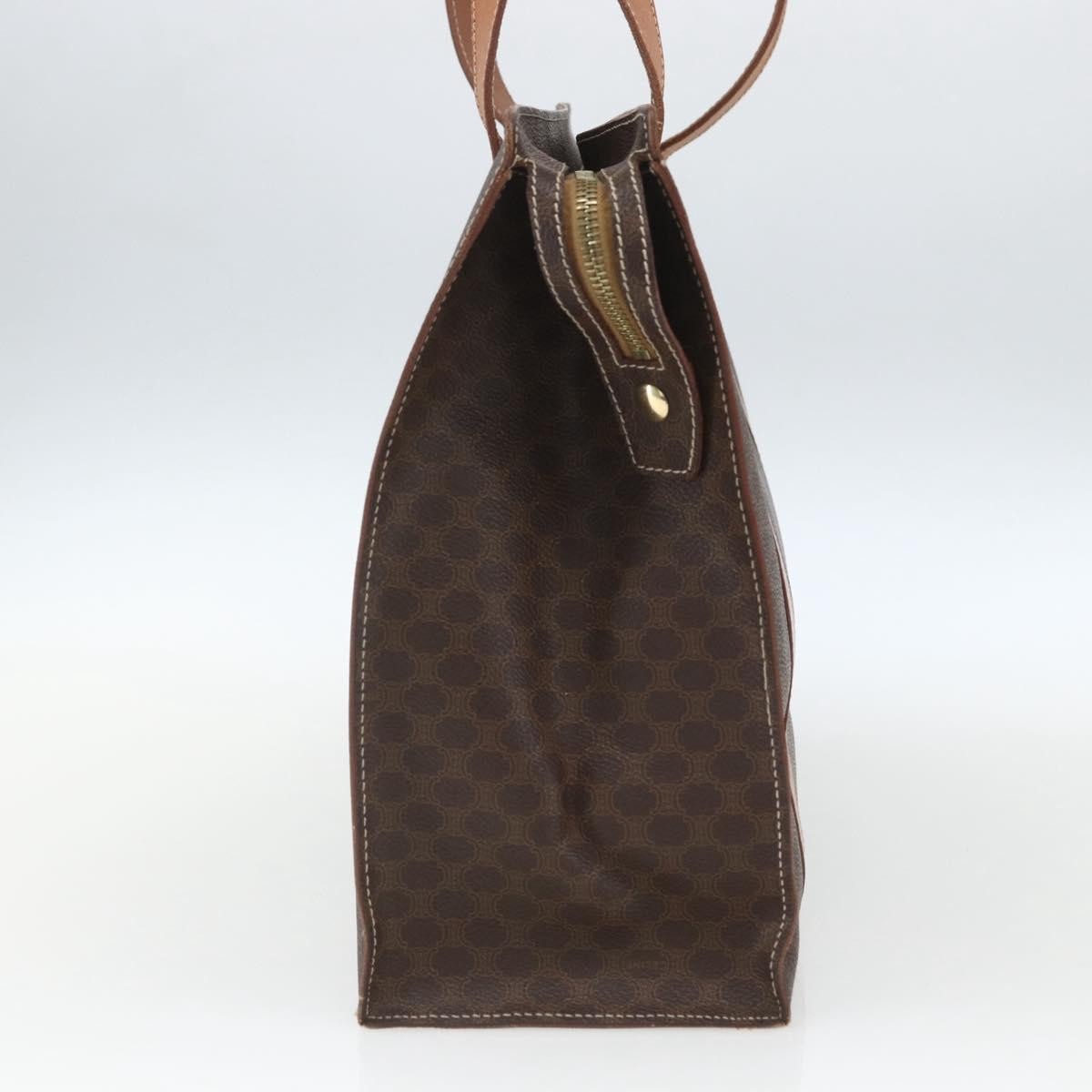 Celine Vintage Macadam Tote bag Canvas and Leather, BROWN, CANVAS, Tote bag