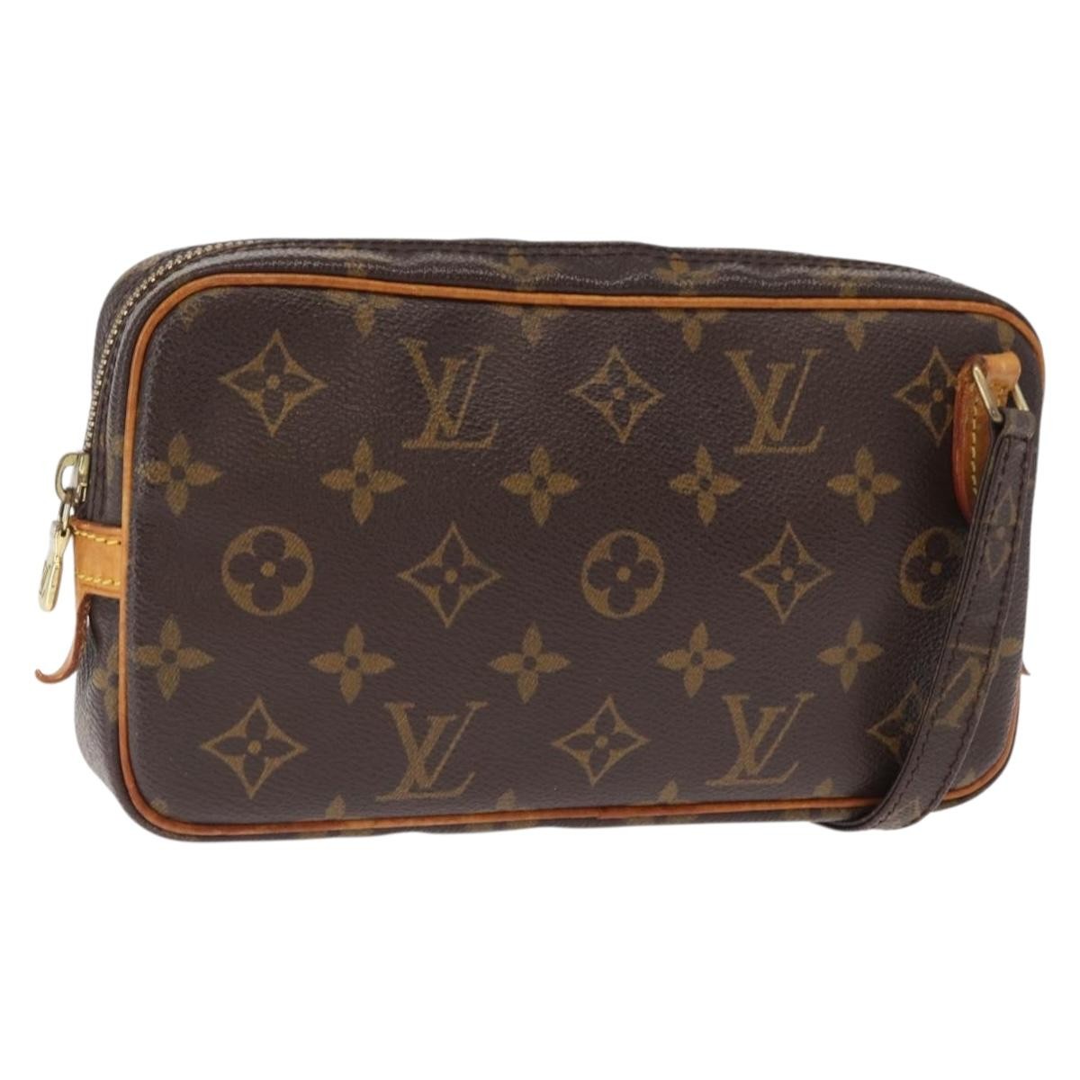 Louis Vuitton Pochette Marly Bandouliere Bag Monogram Canvas, BROWN, CANVAS, Shoulder bag