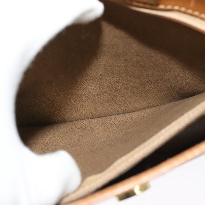 Christian Dior Vintage Honeycomb Shoulder Bag Canvas and Leather, BEIGE, CANVAS, Shoulder bag